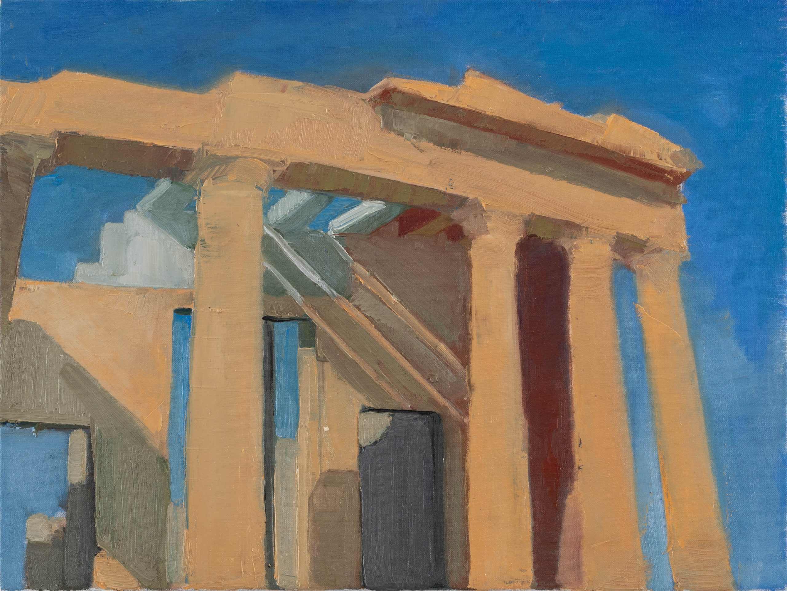 Anna's painting of the Propylaea on the Acropolis.